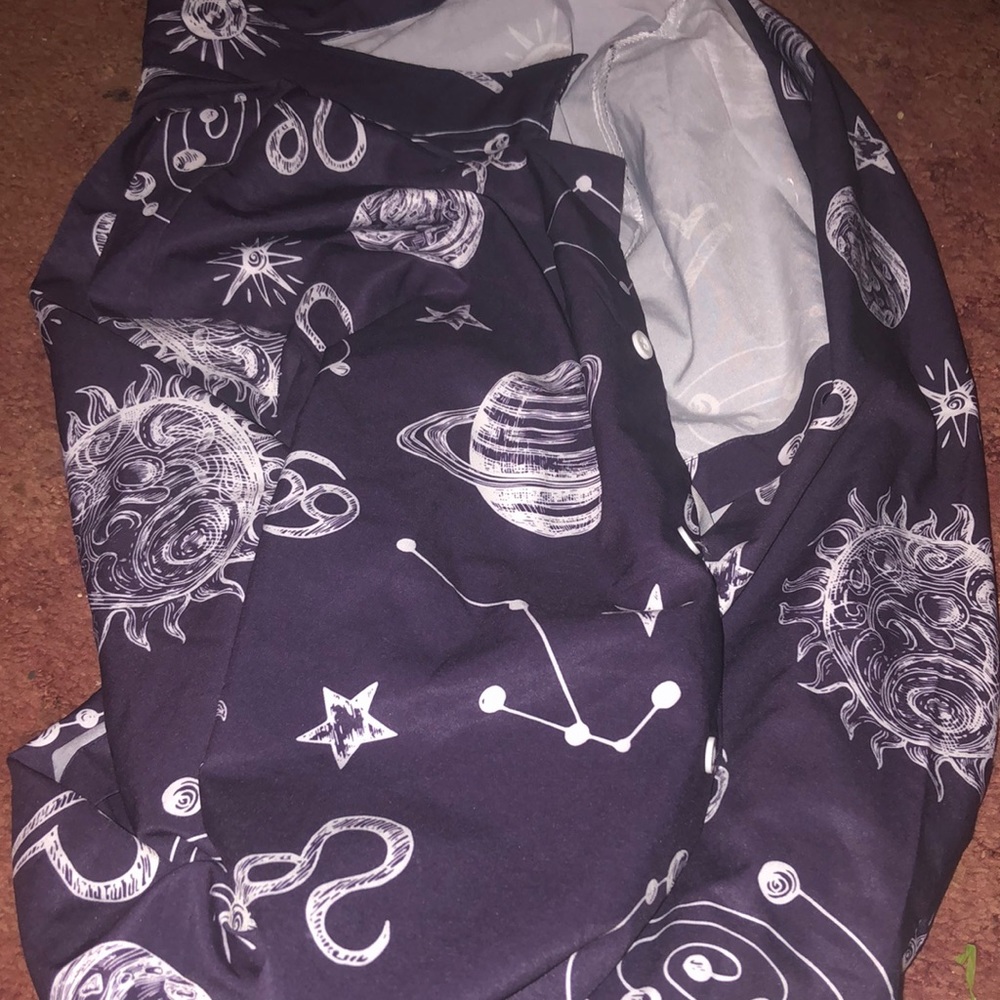 Astrology galaxy button up shirt